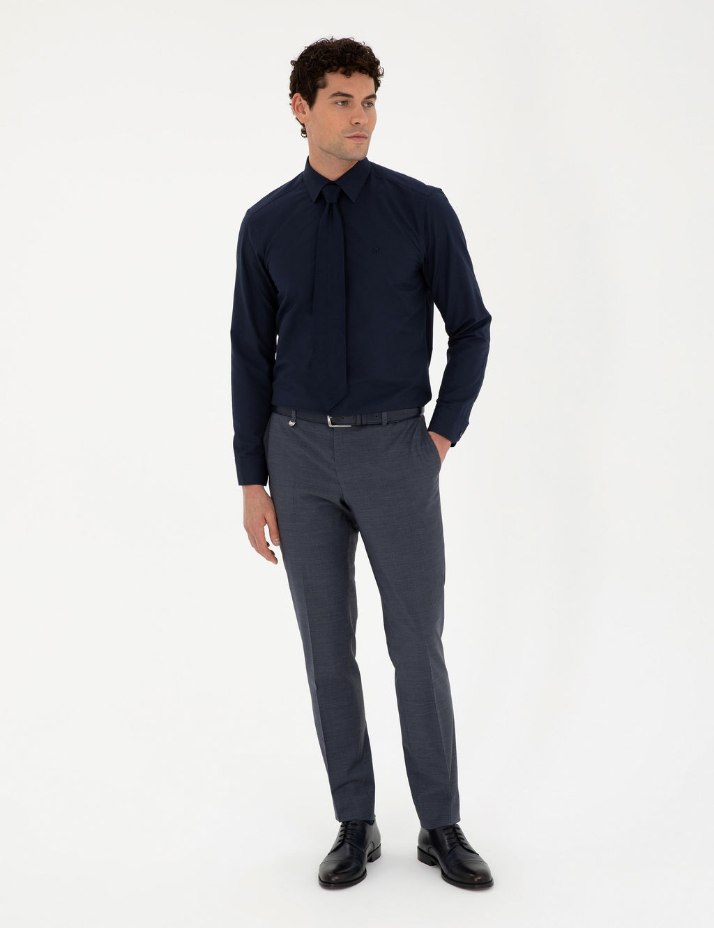 Koyu Mavi Slim Fit Kuma_ Pantolon