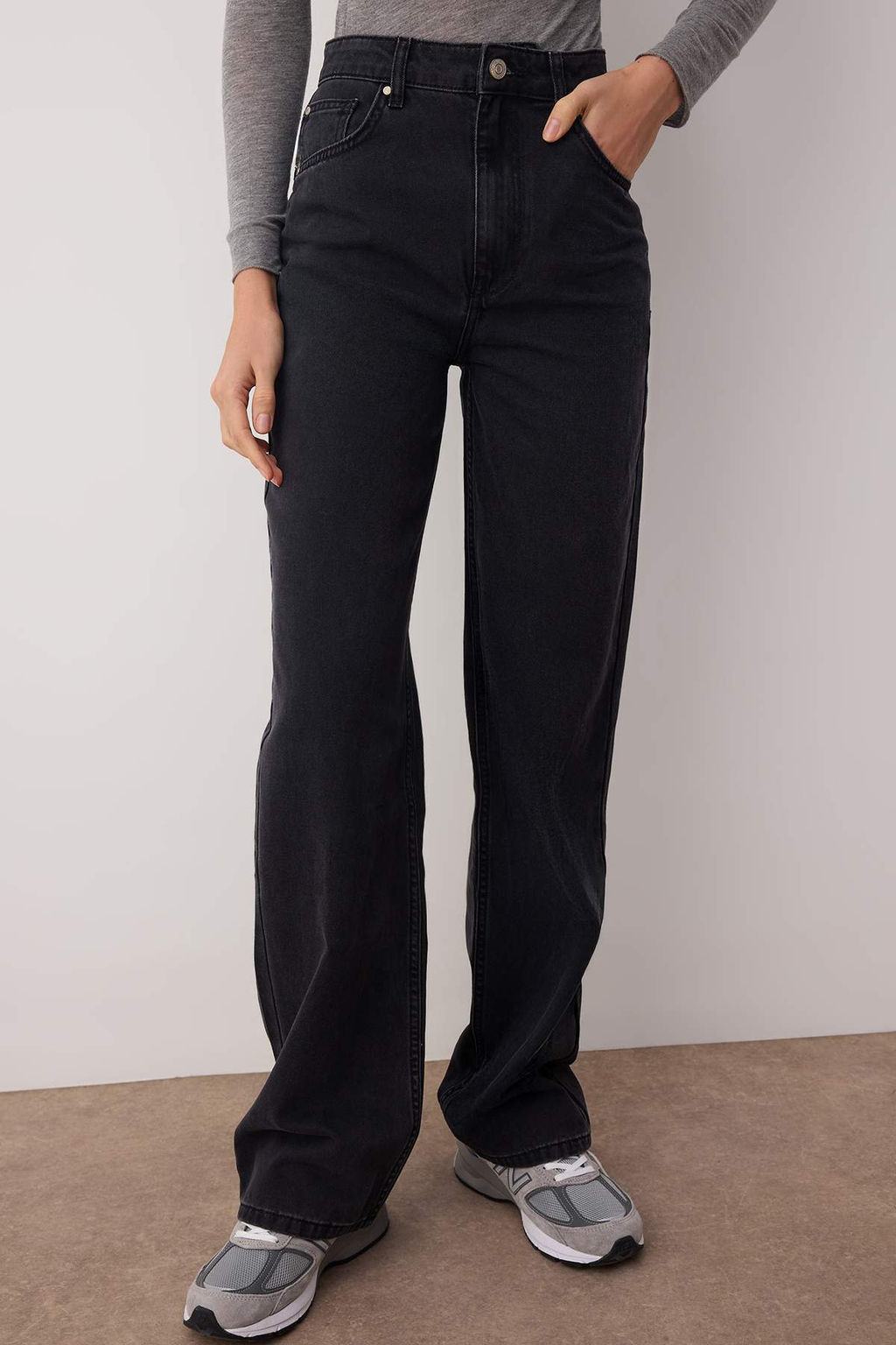 Trendyolmilla Ac?k Mavi Yuksek Bel Wide Leg Jeans TWOSS25JE00278  фото 3