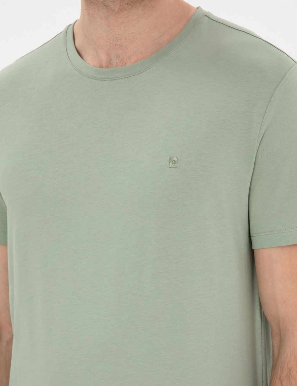 _a_la %100 Pamuk Slim Fit Bisiklet Yaka Basic Ti__rt - Pierre cardin фото 7