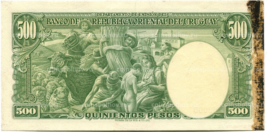 500 песо 1936 года Уругвай Образец