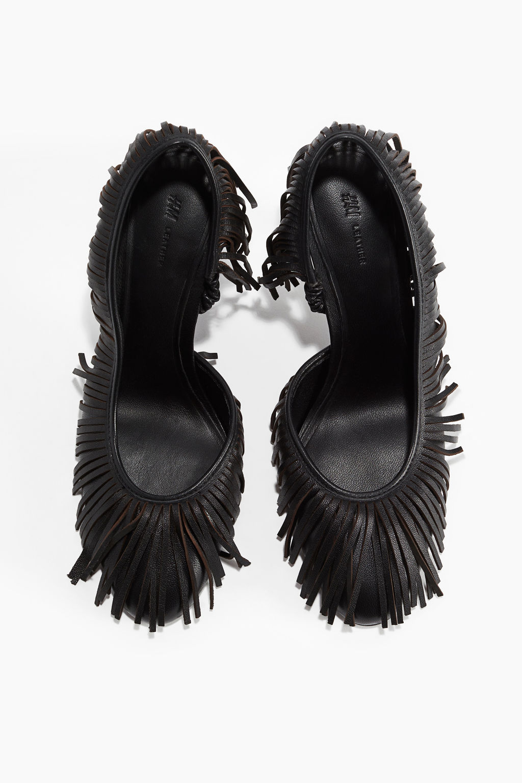 Salones destalonados de piel con flecos - H&m фото 9