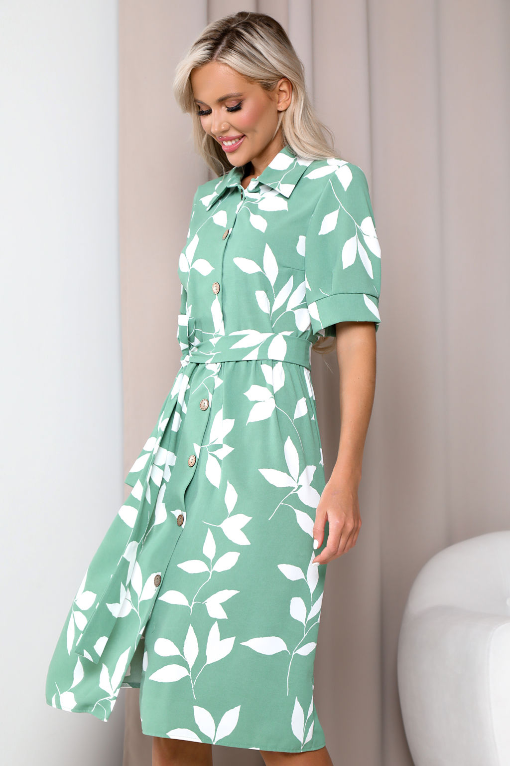 Платье Open Style 6111 зеленый