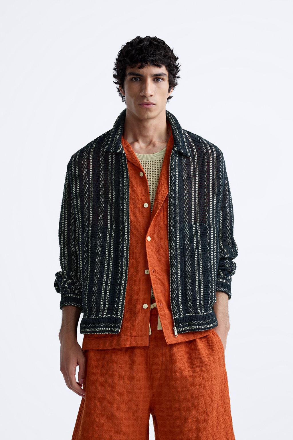 TEXTURED OPENWORK JACKET - Zara фото 2