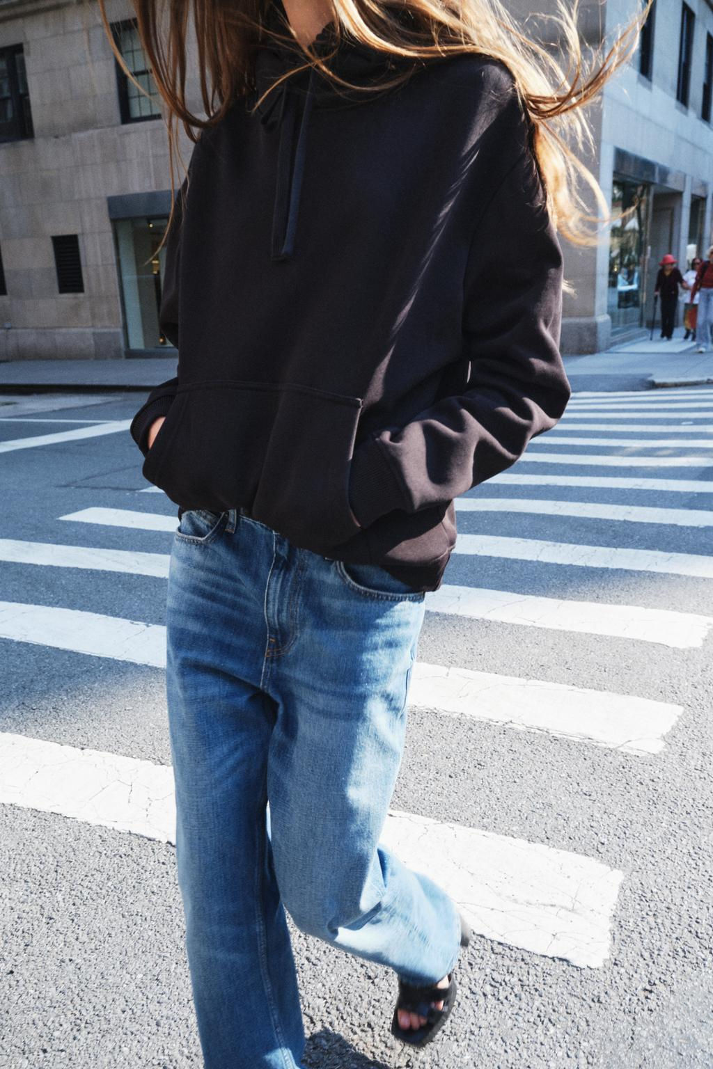 ZW COLLECTION STRAIGHT-LEG MID-RISE JEANS - Zara фото 3