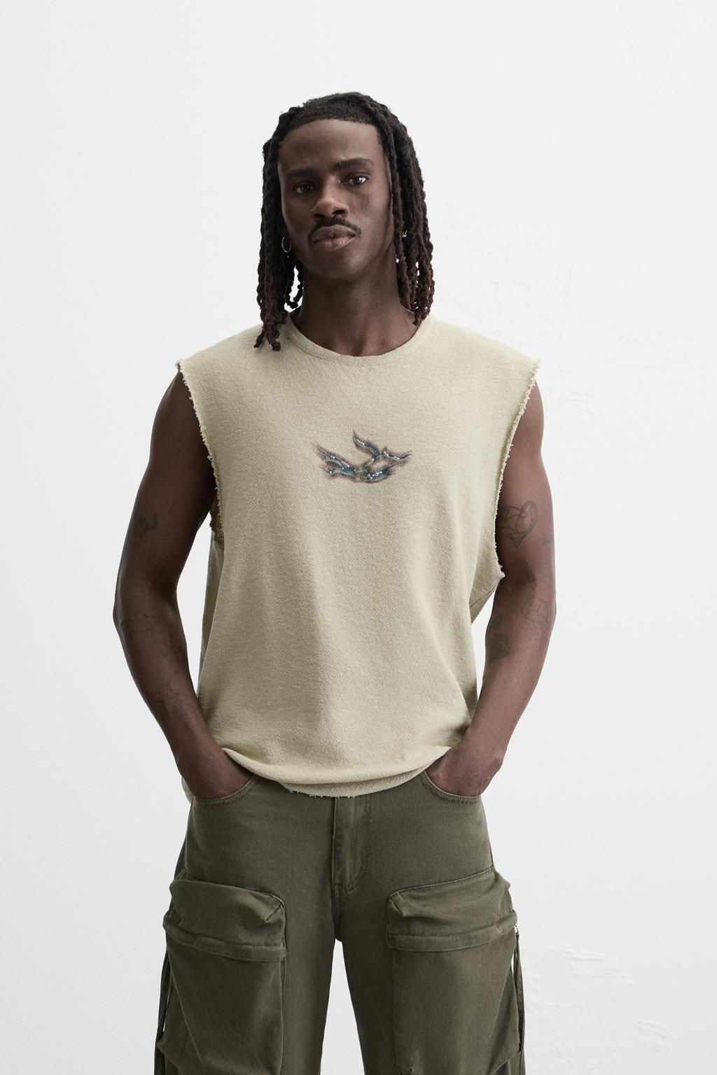 RAISED PRINT KNIT T-SHIRT - Zara фото 2