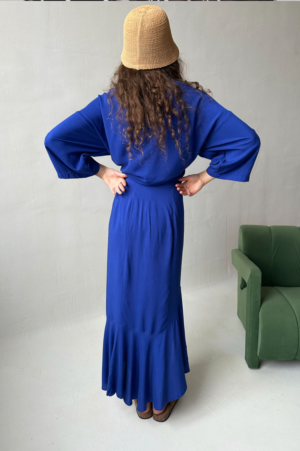 Юбка женская EASY035/01/Васильковый