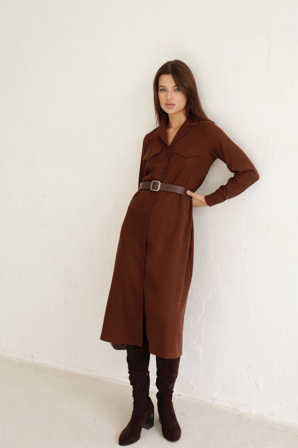 Платье-рубашка с английским воротником - Martichelli фото 196