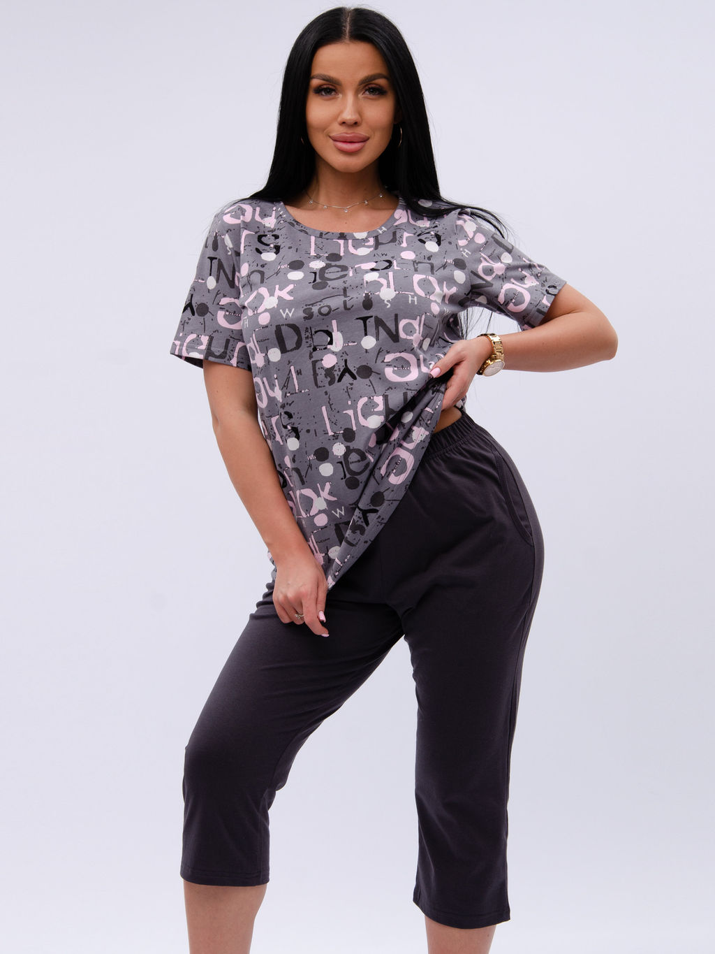 Костюм "Азалия" серый, трикотаж