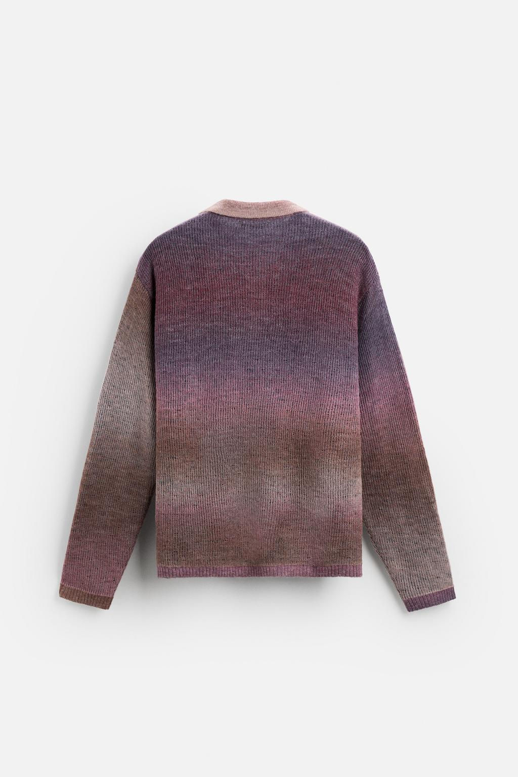 GRADIENT KNIT POLO SHIRT - Zara фото 7