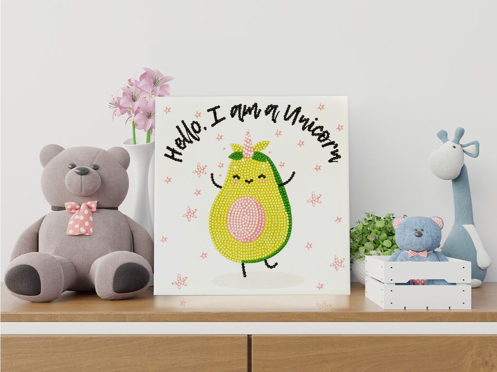 Кристальная (алмазная) мозаика ФРЕЯ ALBP-284 постер Счастливый авокадо 20 х 20 см