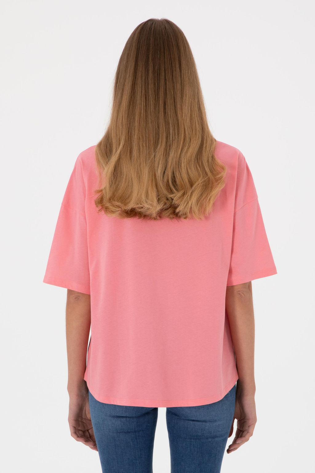 Kad_n Pembe Oversize Bisiklet Yaka Ti__rt Sepette S_rpriz _ndirim - U.s. polo assn фото 6