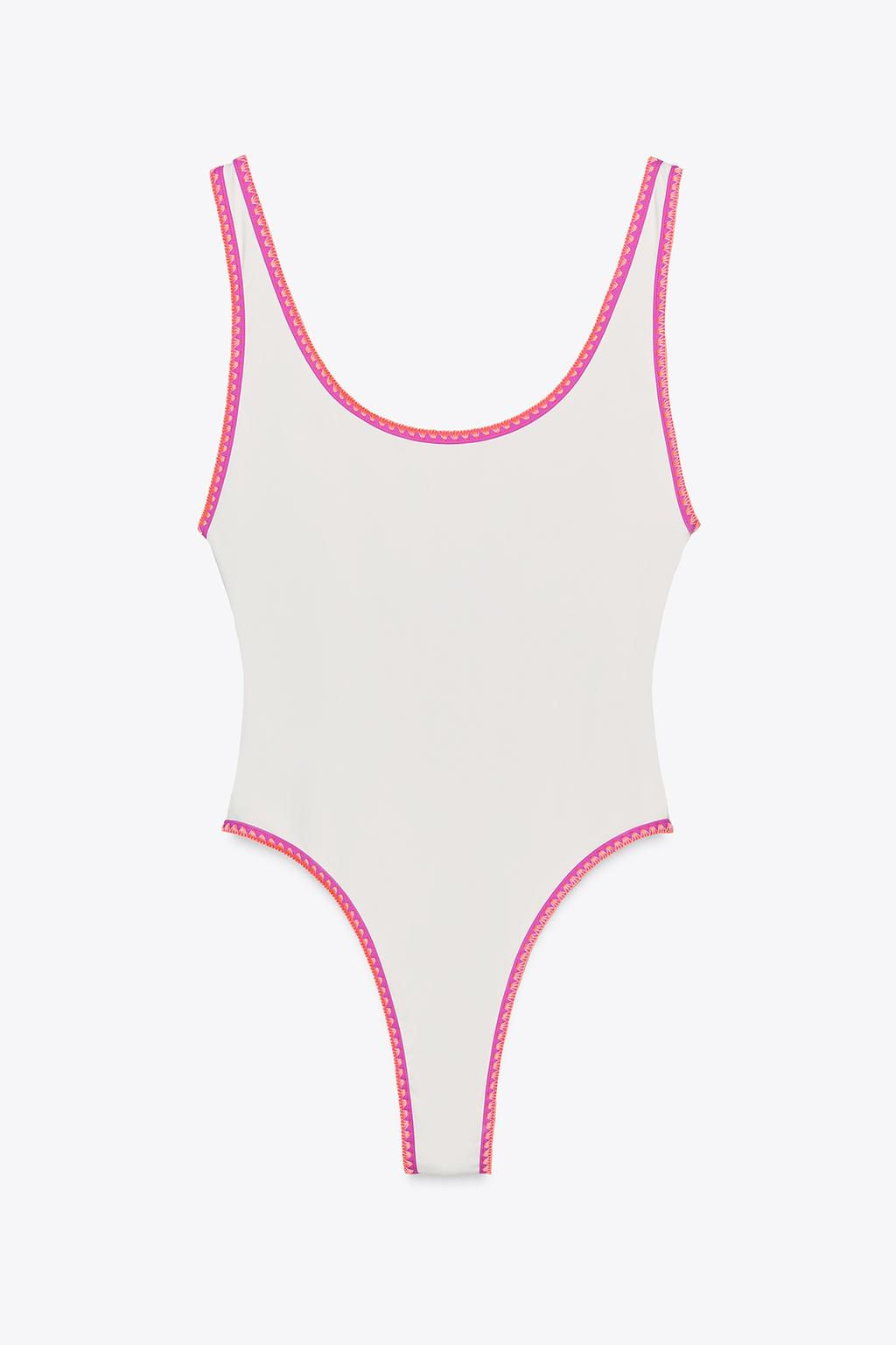 CONTRAST PLAIN SWIMSUIT - Zara фото 6