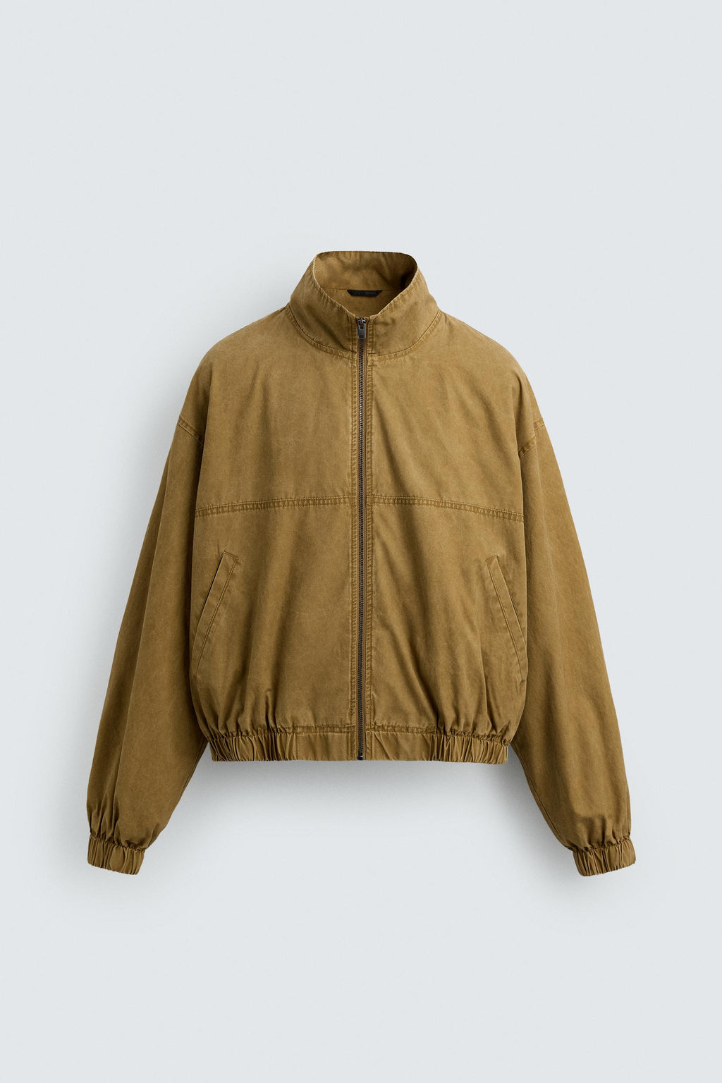 CAZADORA LAVADA CROPPED FIT / Tostado - Zara фото 7