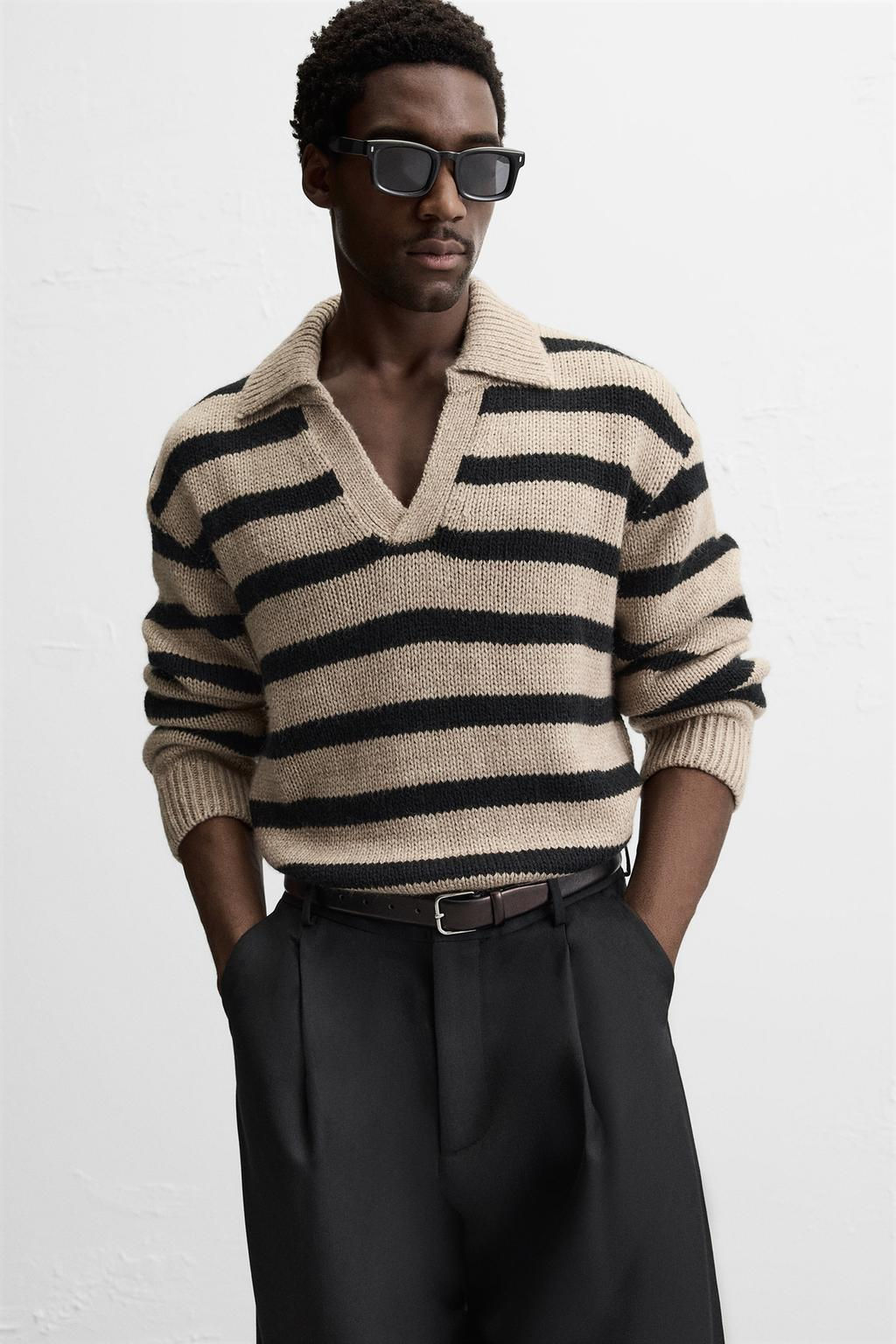 STRIPED KNIT POLO SHIRT - Zara фото 6