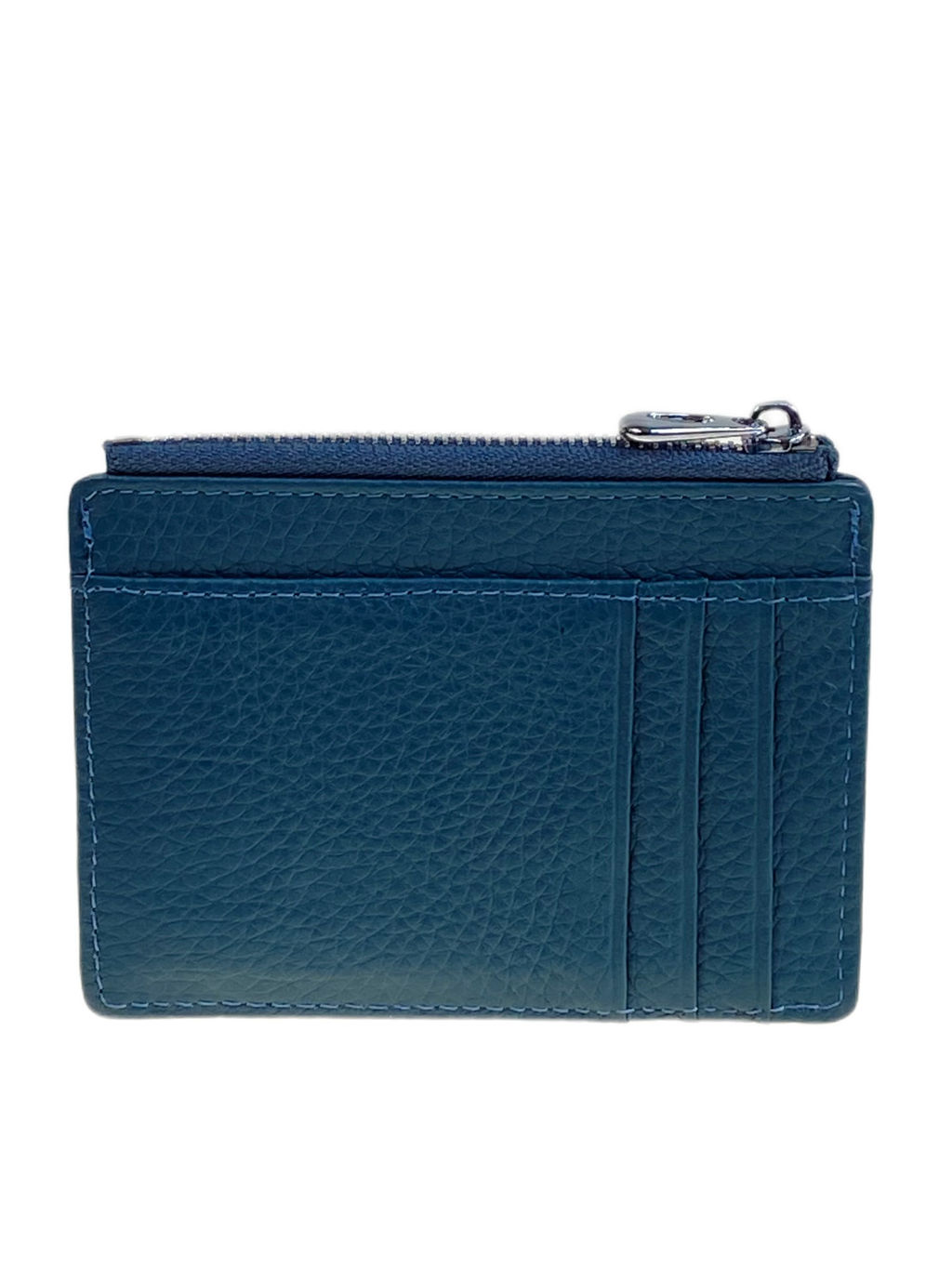 Картхолдер женский из натуральной кожи для пластиковых карт, цвет синий - Greta фото 2