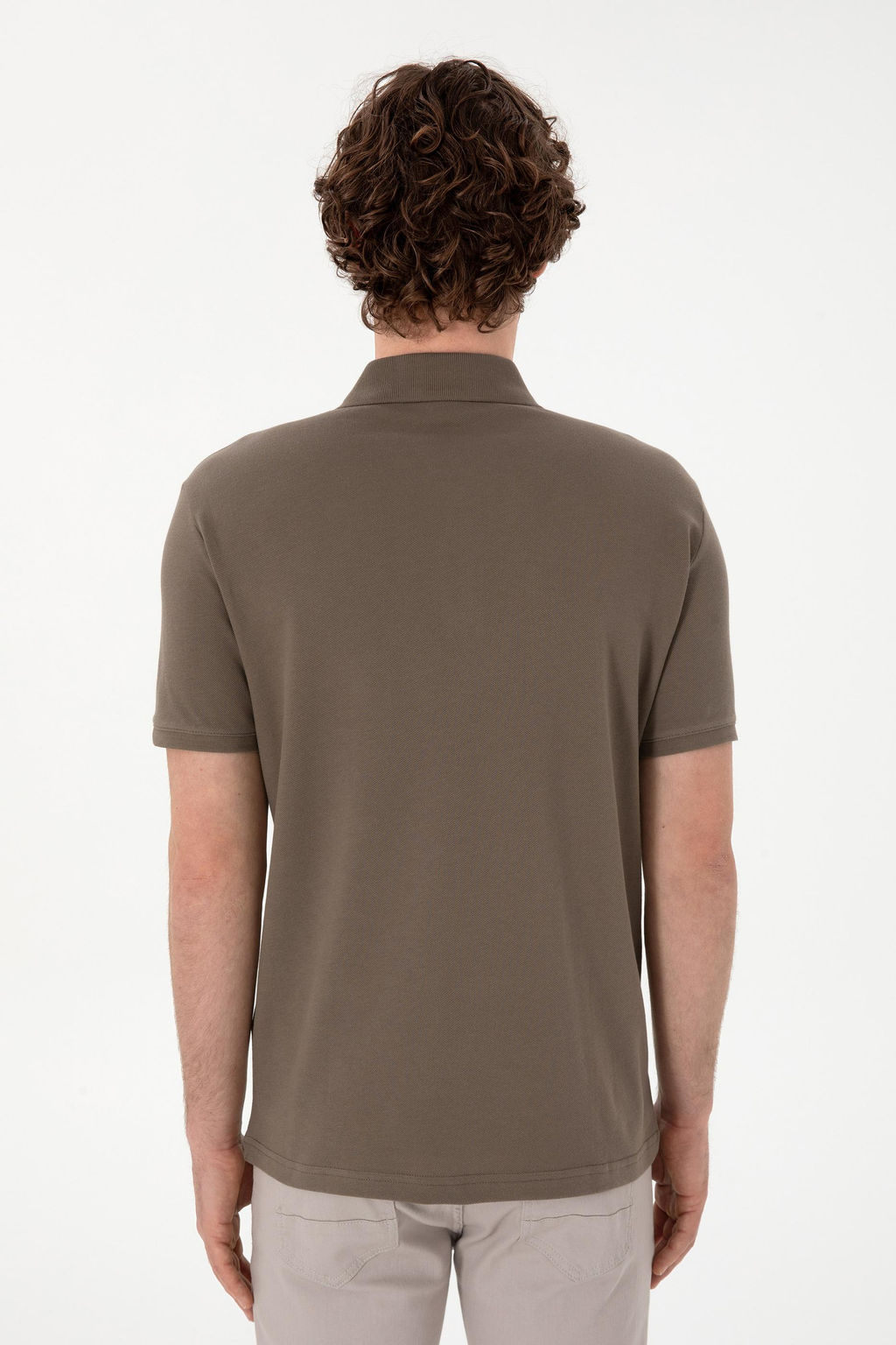 Erkek Slim Fit Polo Yaka Vizon Basic Ti__rt Sepette S_rpriz _ndirim - U.s. polo assn фото 12