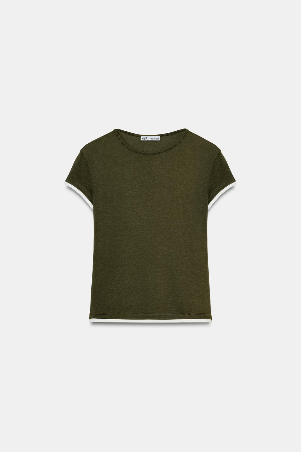 CONTRAST TRIM T-SHIRT - Zara фото 14