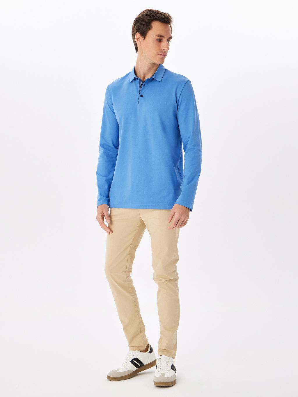 Джемпер мужской с воротником поло GREG G155-PO1246-SA5047 (джинс)  фото 5