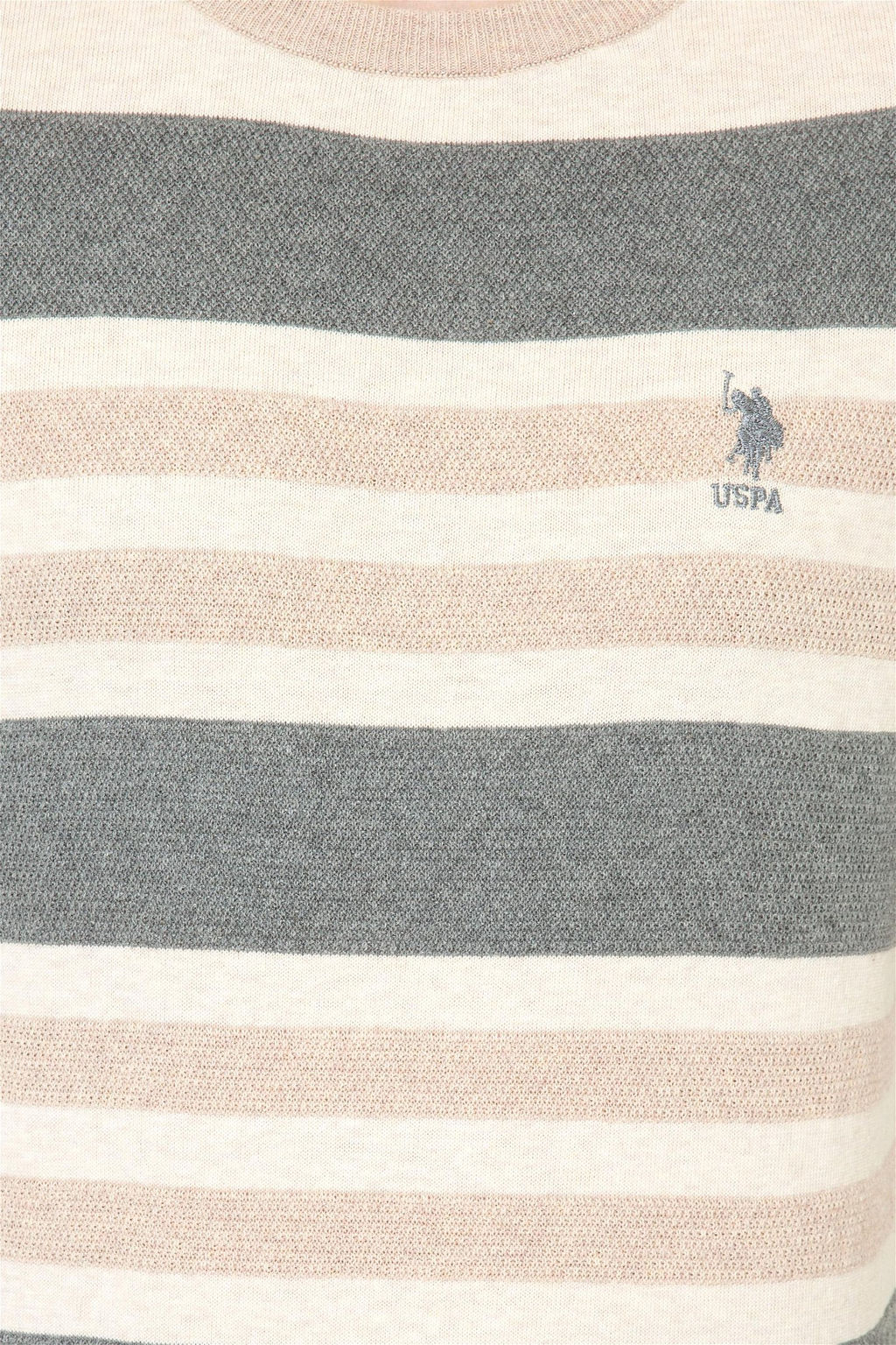 Мужской серый меланжевый свитер Неожиданная скидка в корзине - U.s. polo assn фото 6