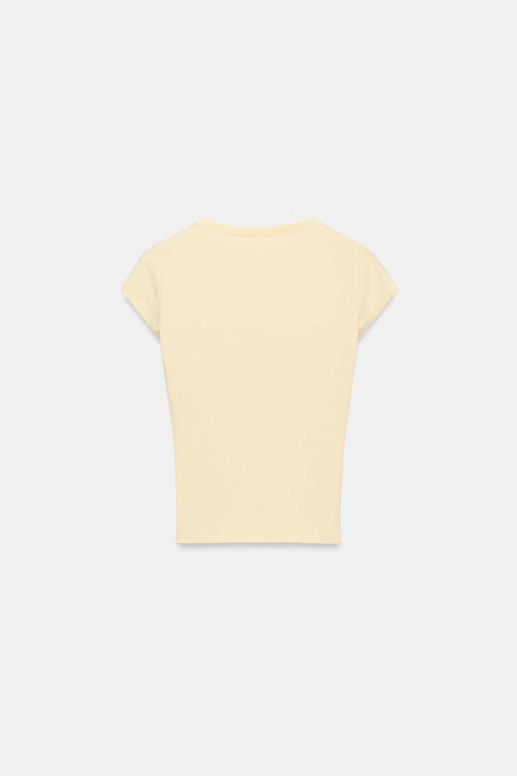 CAMISETA ESCOTE PICO / Amarillo - Zara фото 7