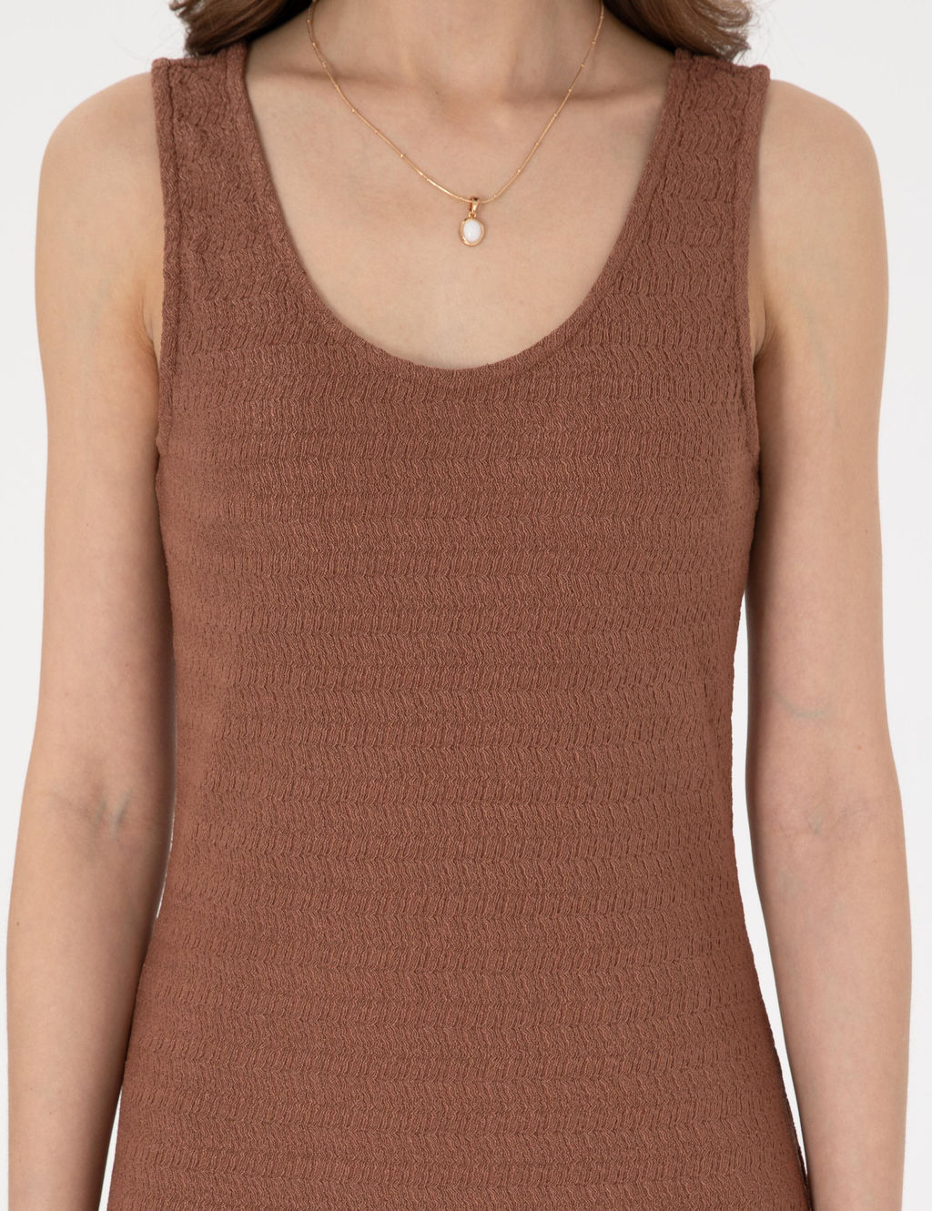 Kahverengi Slim Fit _rme Elbise