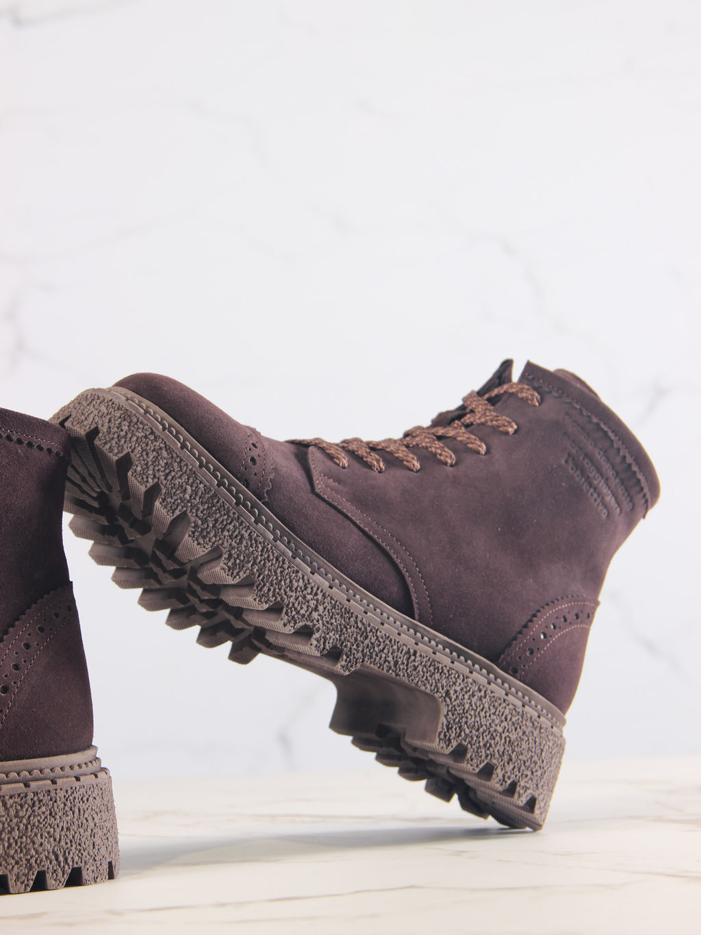 Ботинки 319.22511br.Коричневый замша/мех