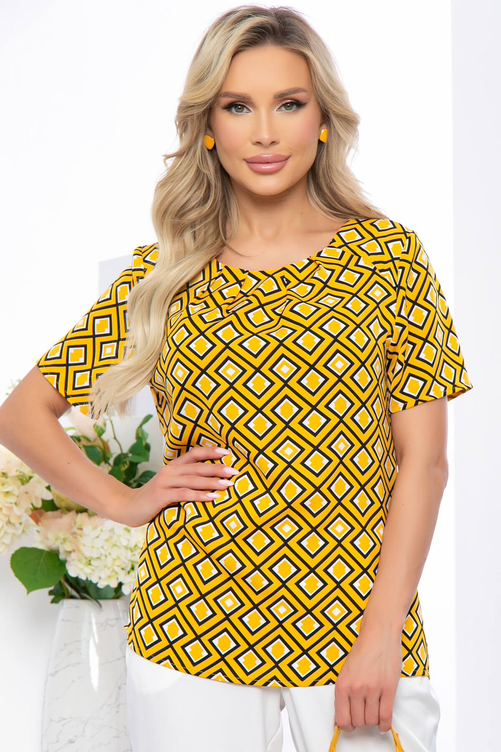 Блуза Нильда (горчица) Б5397 - Lt collection фото 5