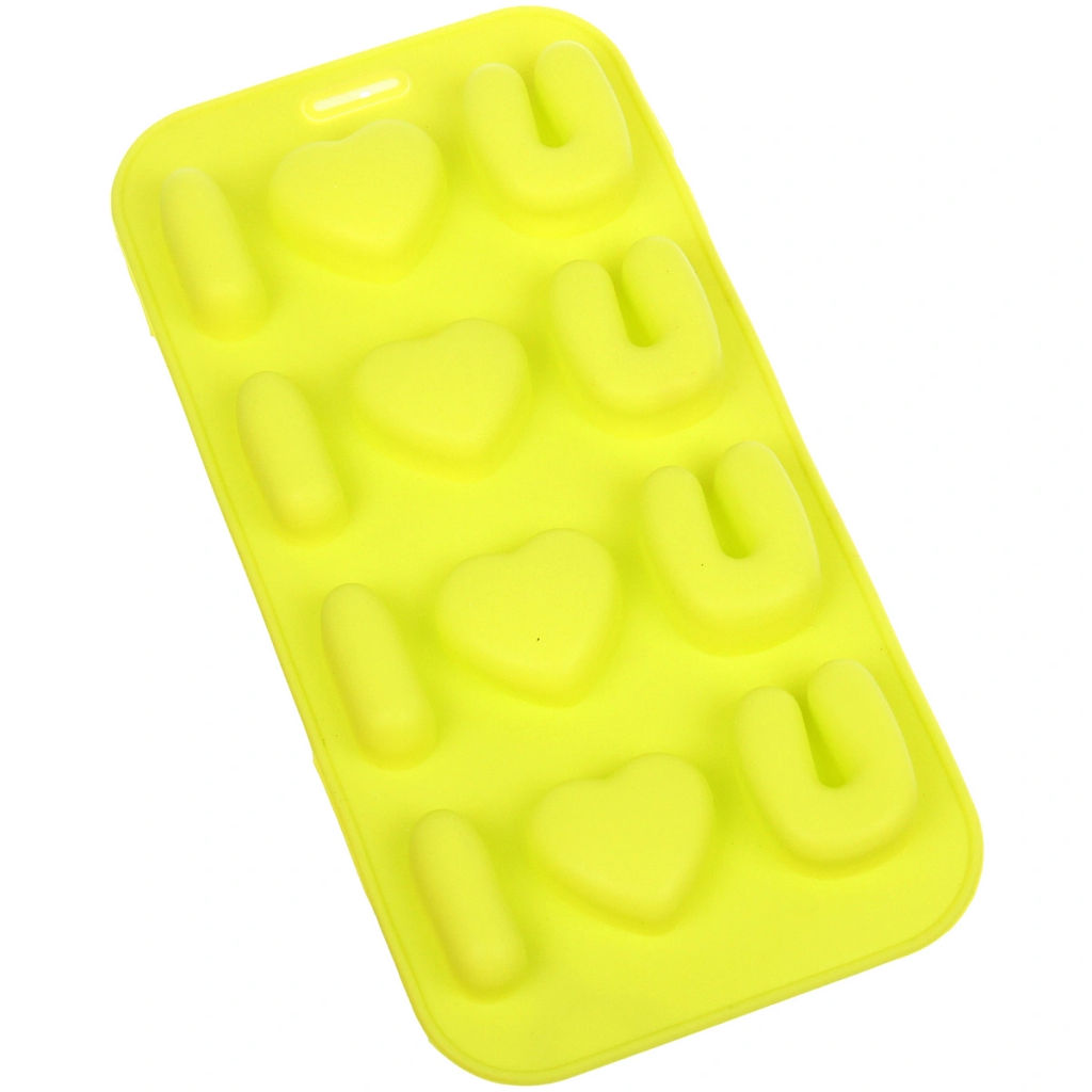 Цена за 3 шт. Форма для льда силиконовая "Любовь" 20*10см, цвета микс