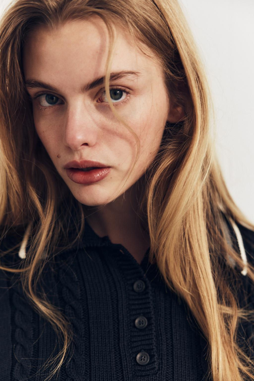 CONTRAST PIPING KNIT POLO SWEATER - Zara фото 4