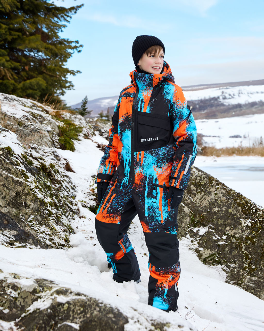 Комбинезон 8з1525 оранж/черный