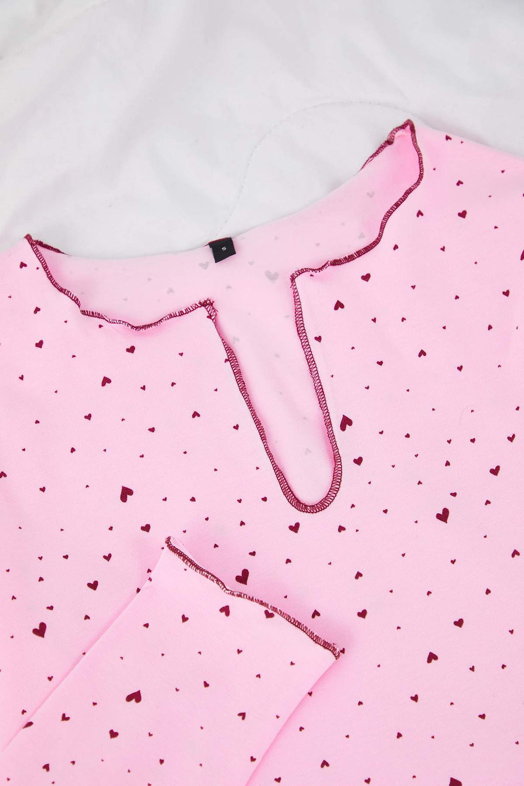 Ekru Pamuklu Likral? Yumusak Tuse Kalpli Baby Overlok Detayl? Orme Pijama Tak?m? THMAW26PT00166 - Trendyolmilla фото 10