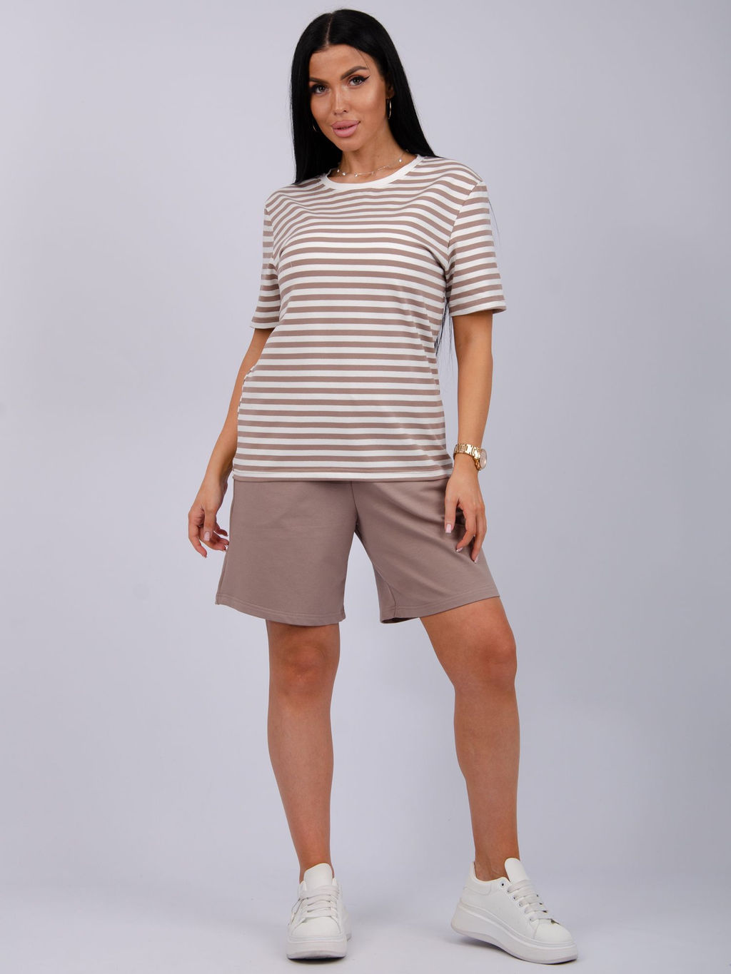 Костюм "Океан" бежевый, трикотаж