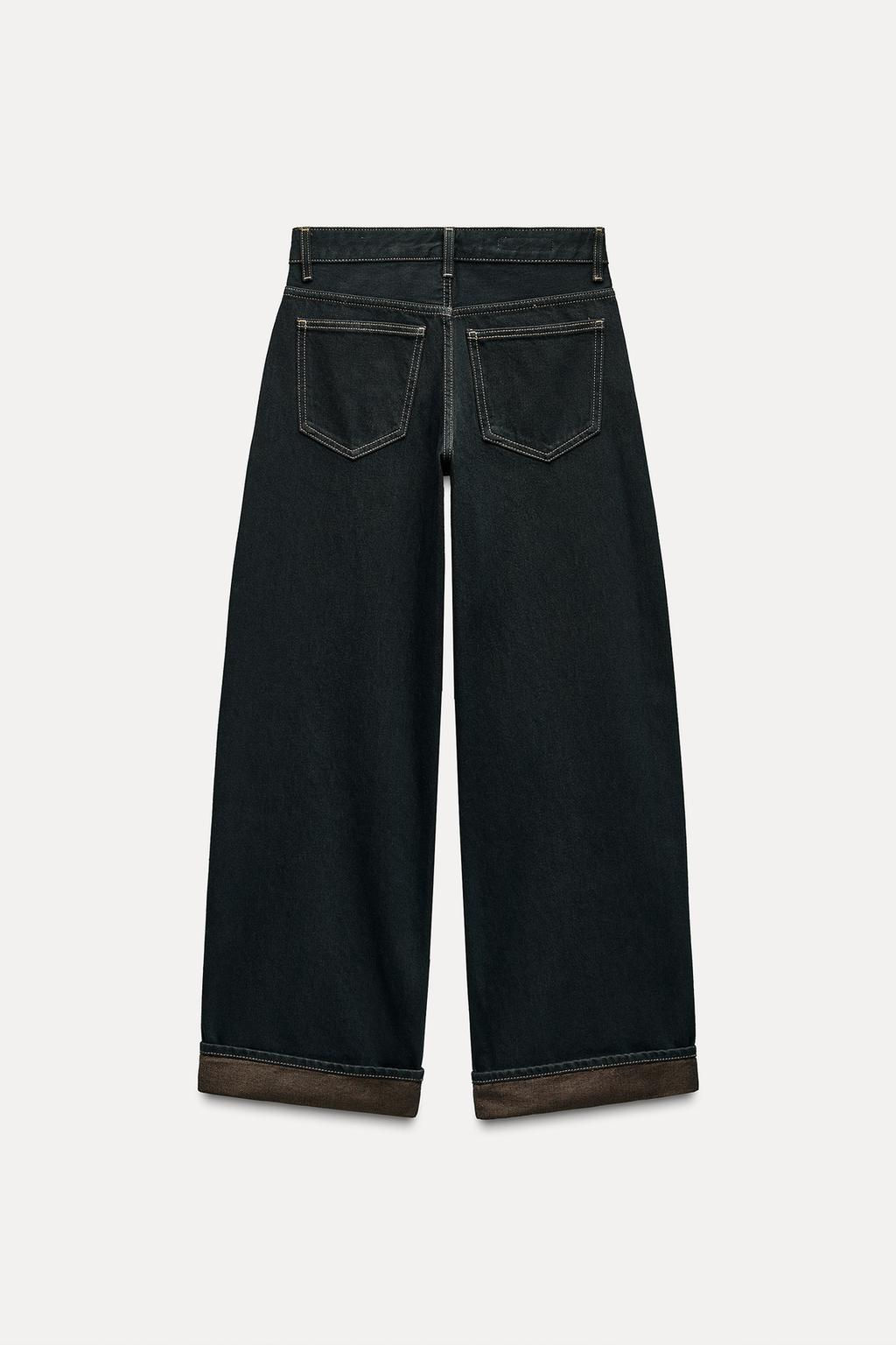 JEANS TRF RELAXED MINI FOLD UP LOW RISE - Zara фото 8