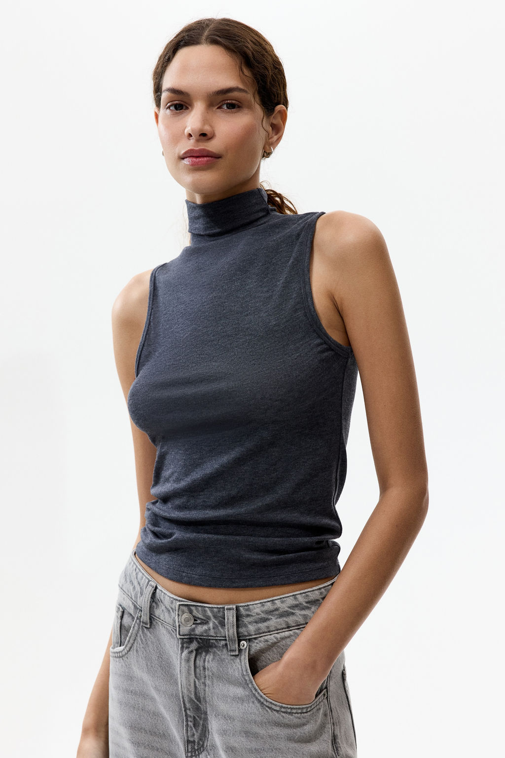 Top con cuello perkins - H&m фото 4