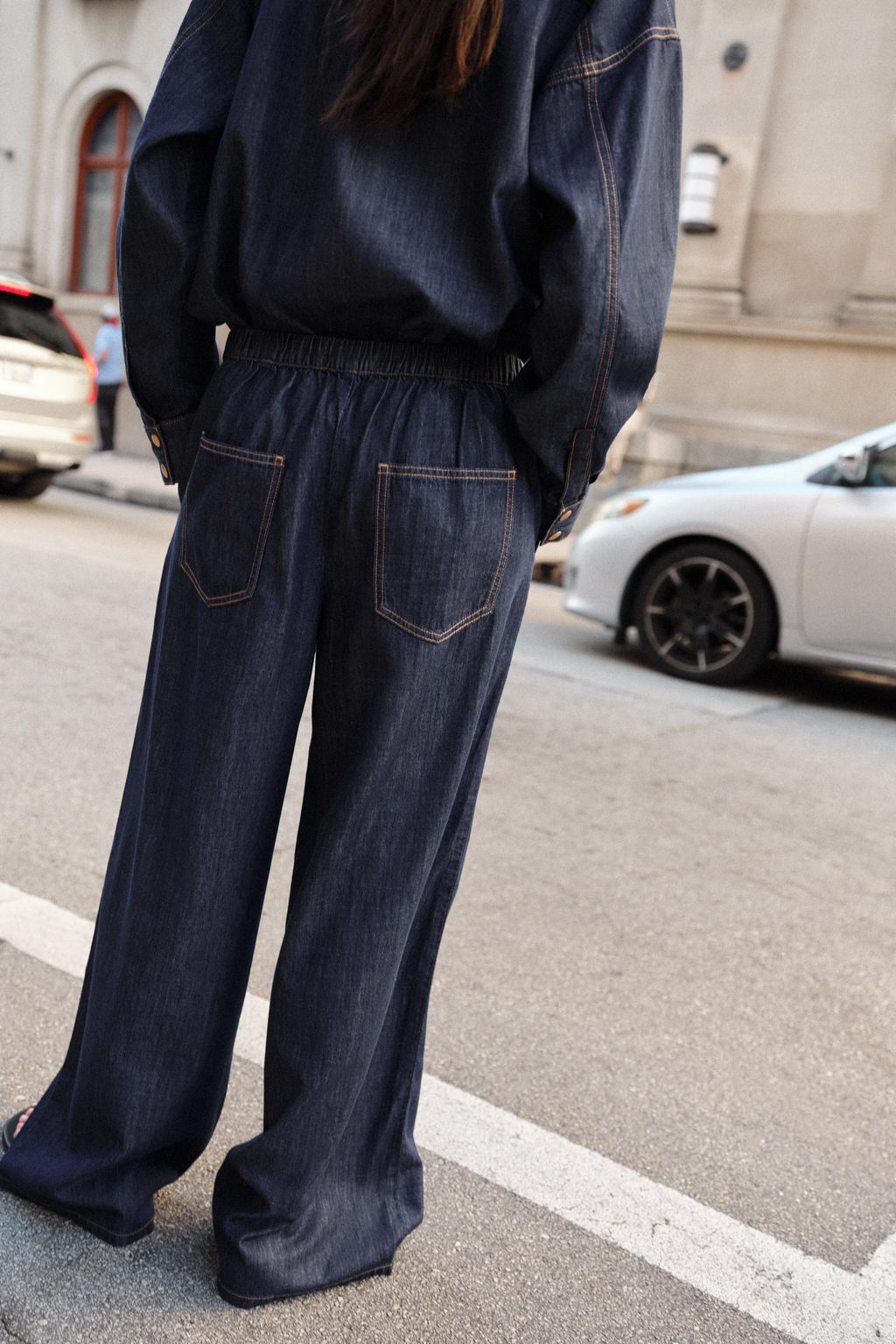 JEANS Z1975 JOGGER WIDE LEG TIRO ALTO / Azul - Zara фото 6