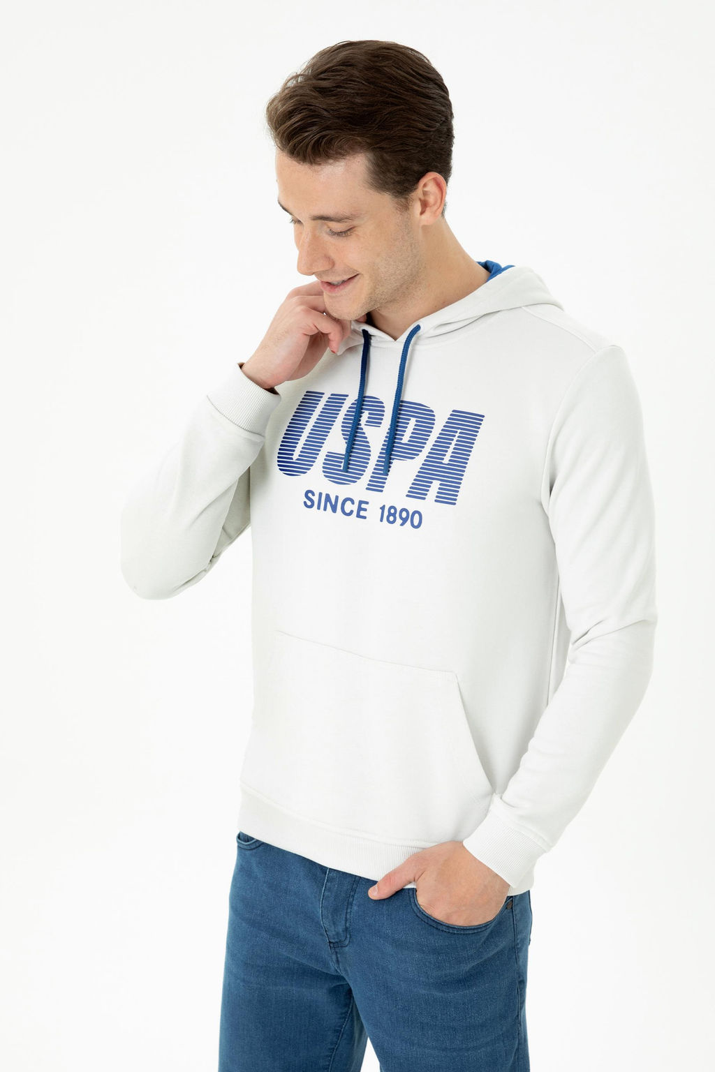 U. S. Polo Assn Мужская толстовка с капюшоном и камнем - U.s. polo assn фото 17