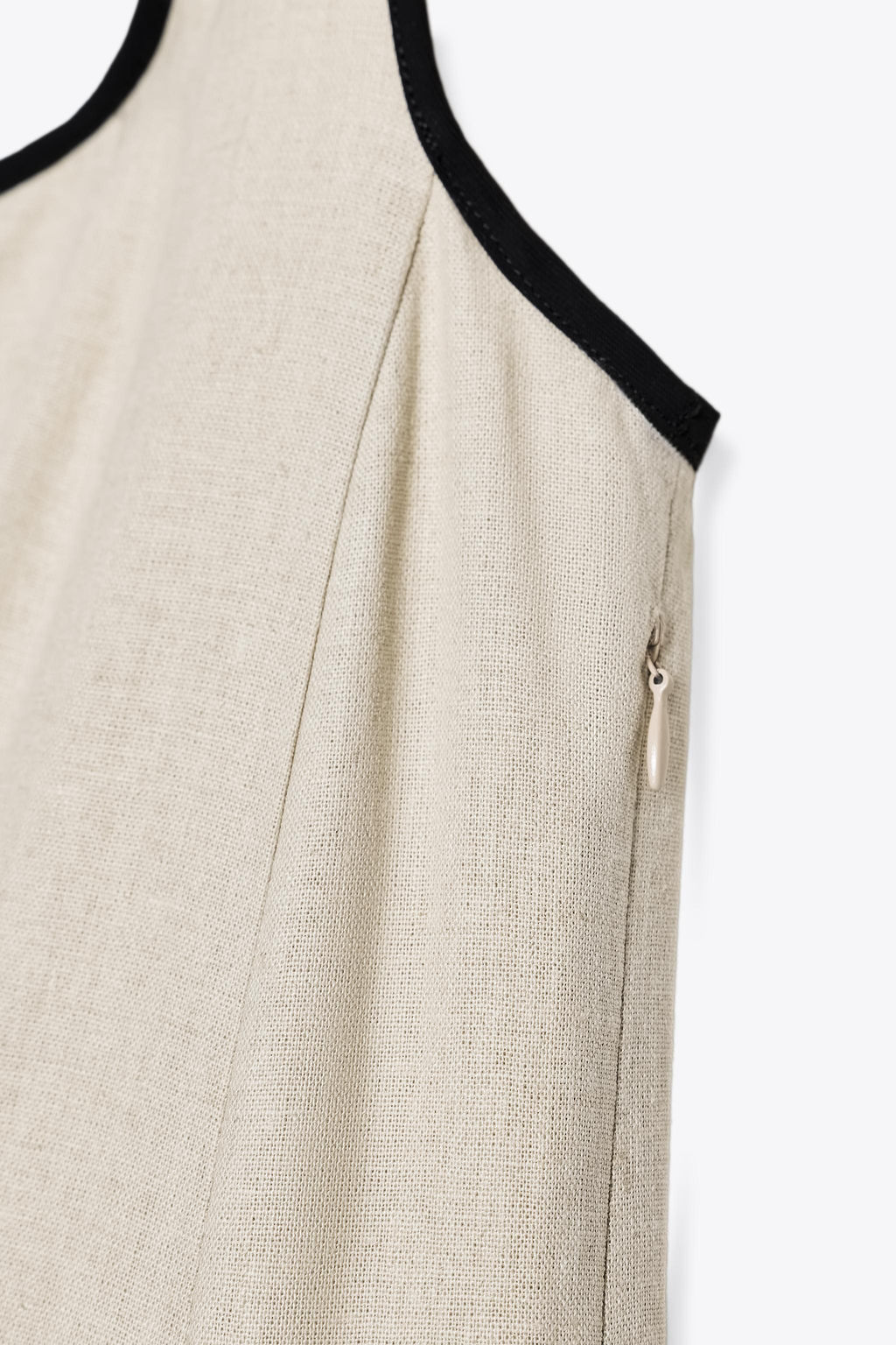 MIDI DRESS WITH CONTRAST PIPING - Zara фото 7