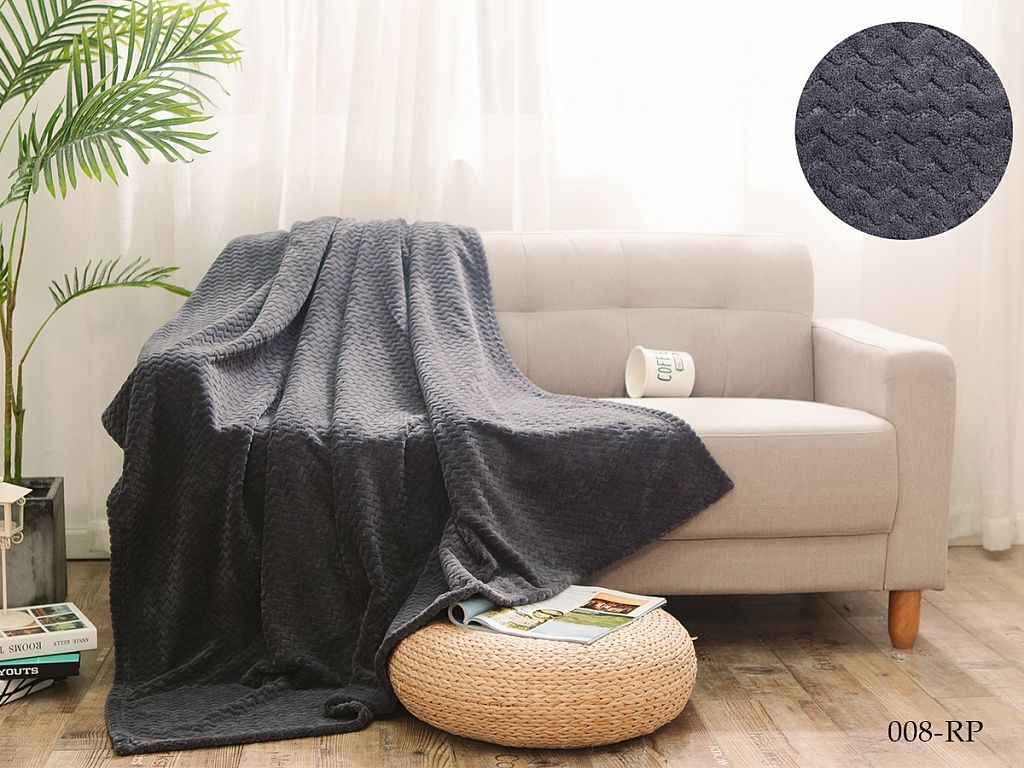 Плед Роял Плюш Темно-Серый 200х220