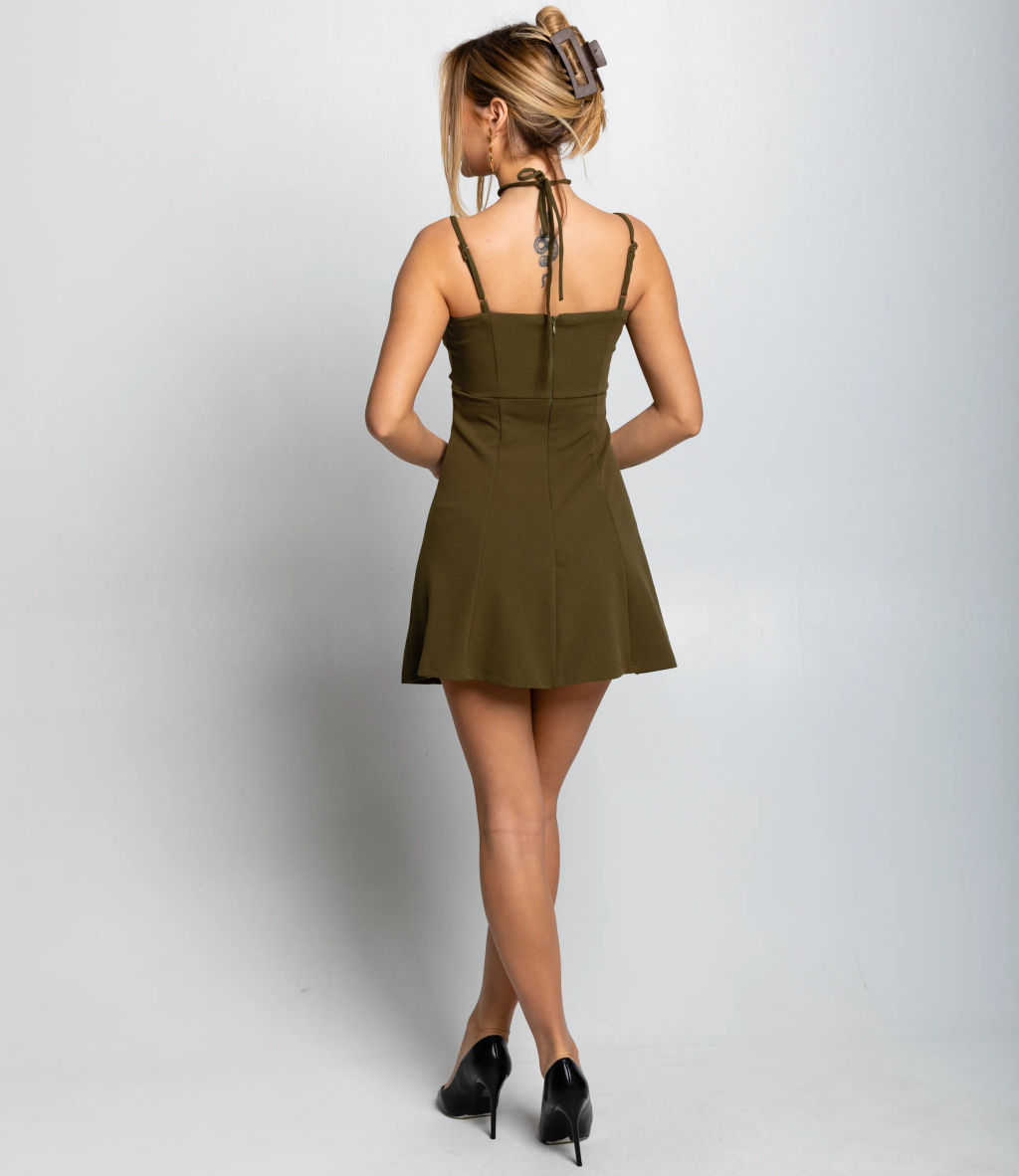 Платье #КТ802 (14), хаки - Dommod фото 4
