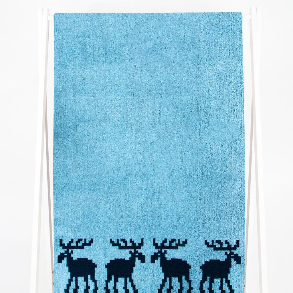 Полотенце махровое 6с102.411ж1 Расписные и олени(джинс) 67х150см