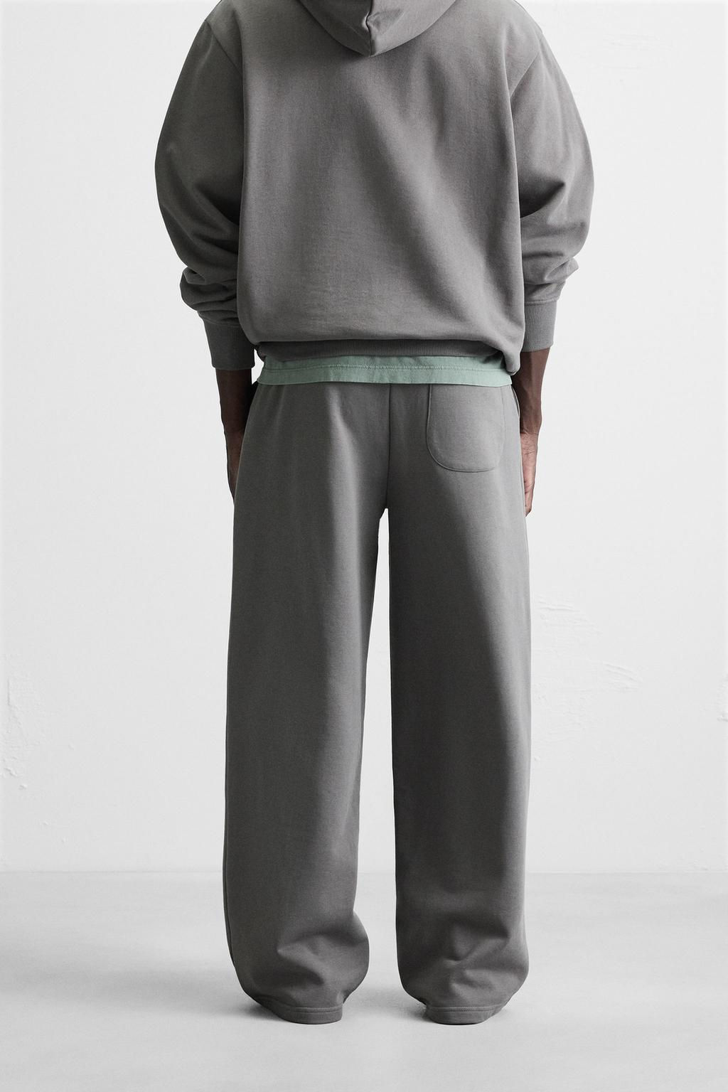 WIDE-LEG JOGGER TROUSERS - Zara фото 22