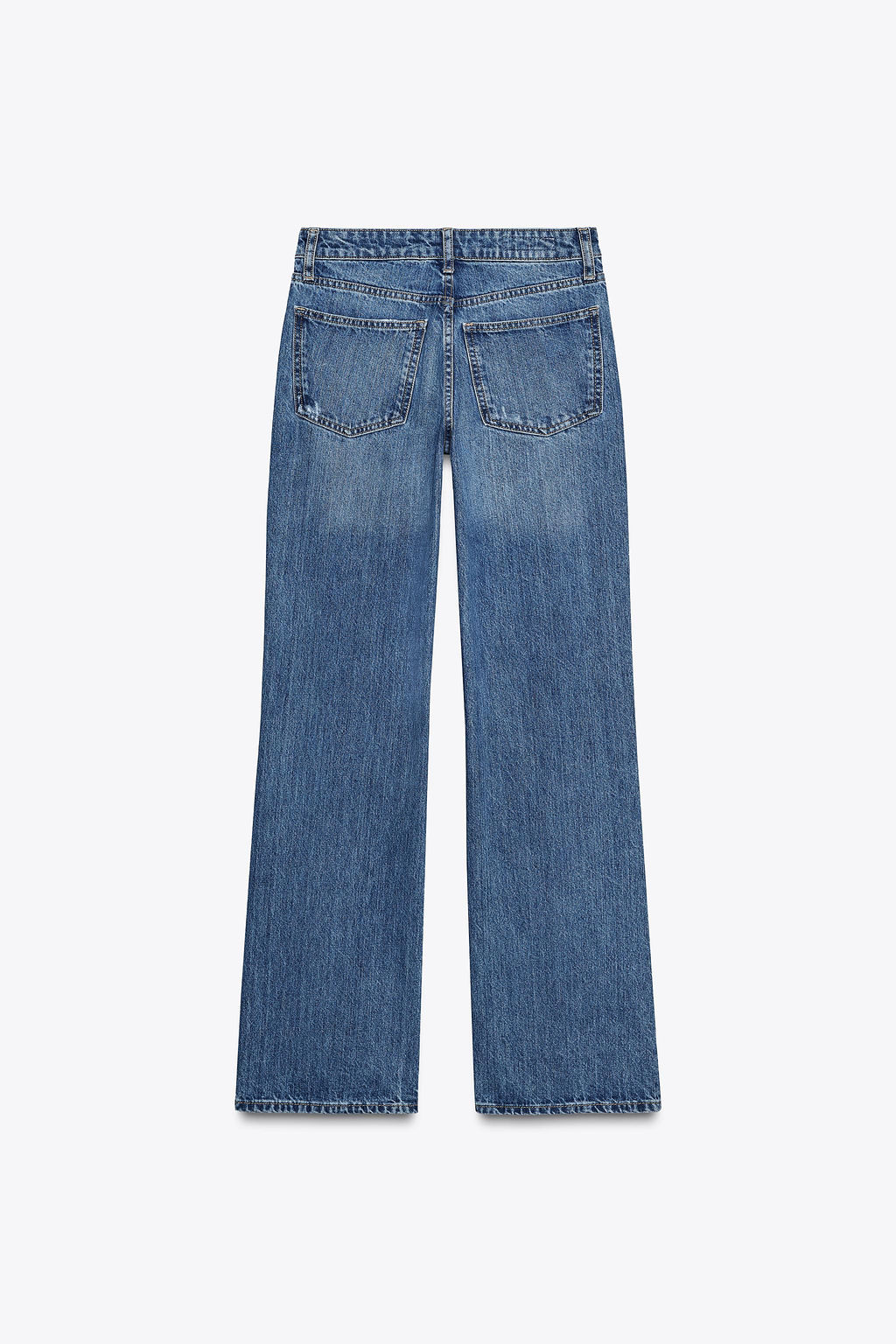 TRF RIPPED WIDE-LEG MID-WAIST JEANS - Zara фото 6