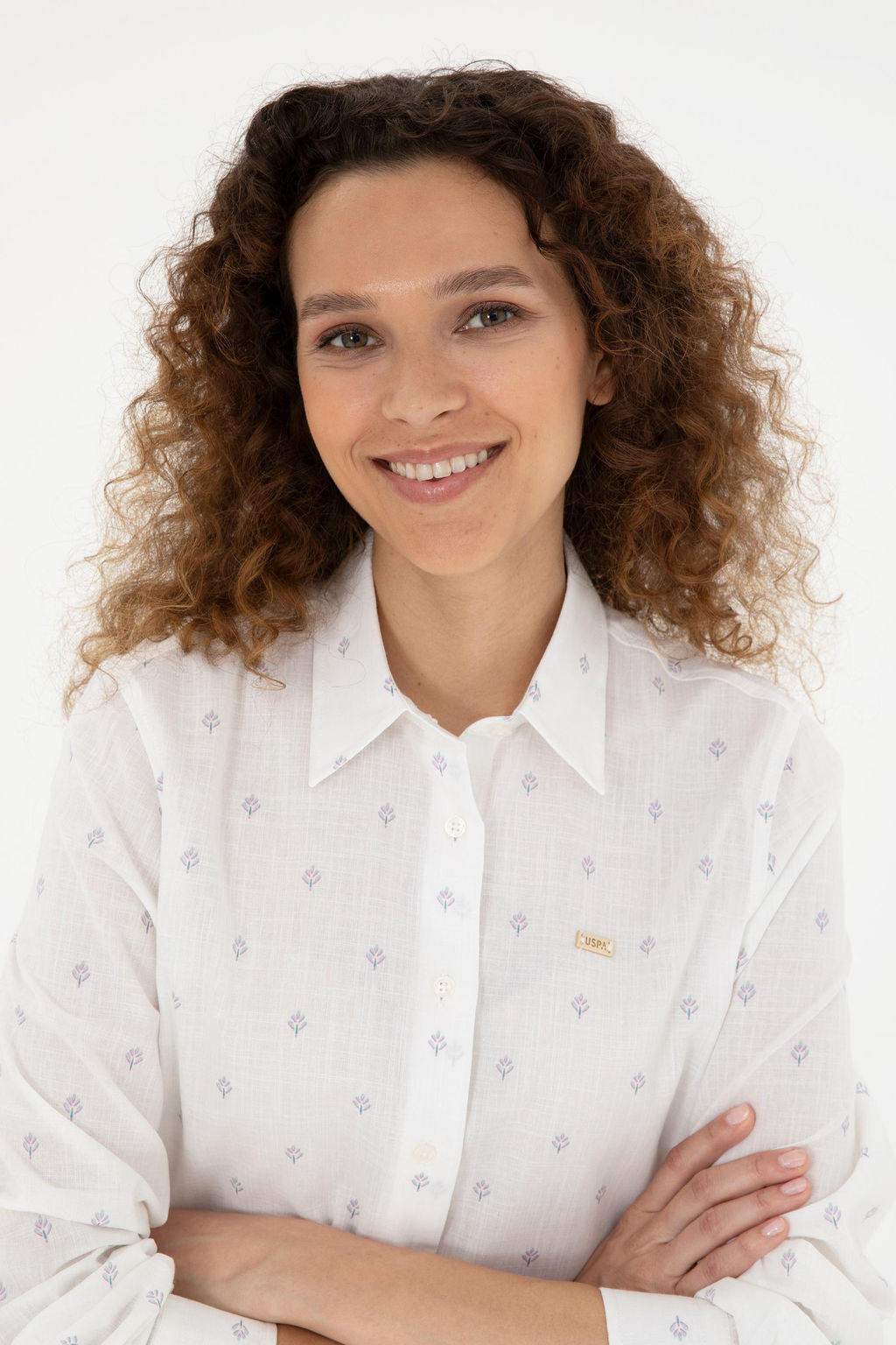 Женская рубашка зеленого цвета с длинным рукавом - U.s. polo assn фото 2