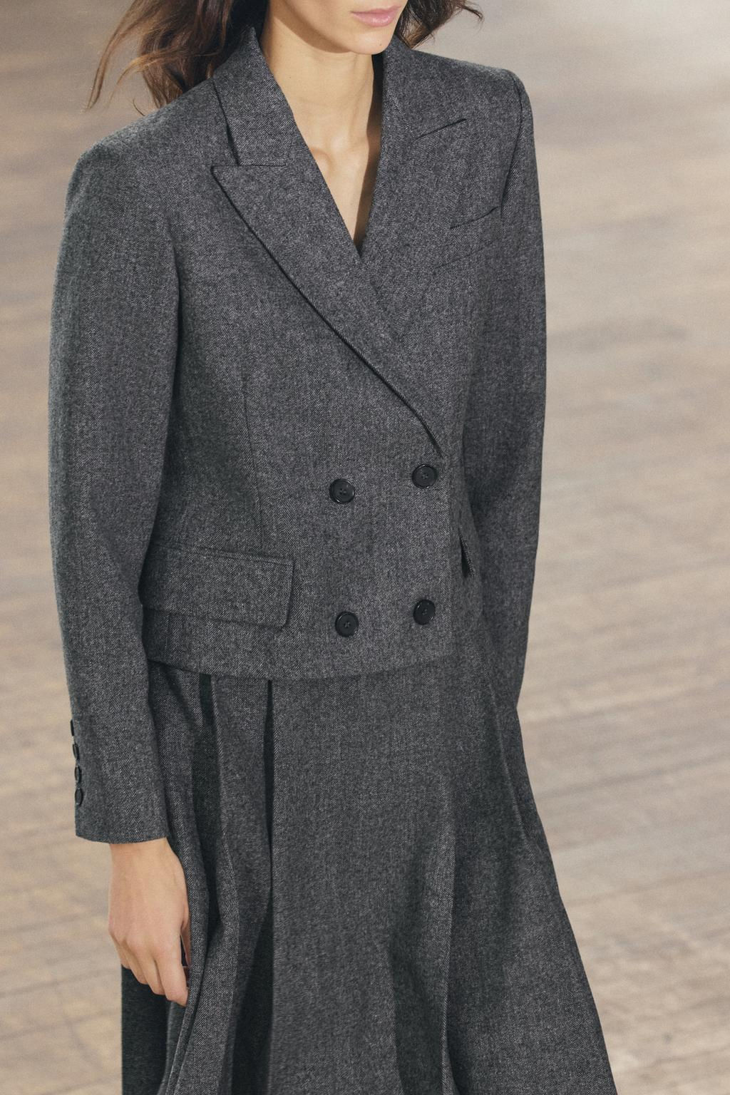 HERRINGBONE WOOL BLAZER ZW COLLECTION - Zara фото 4