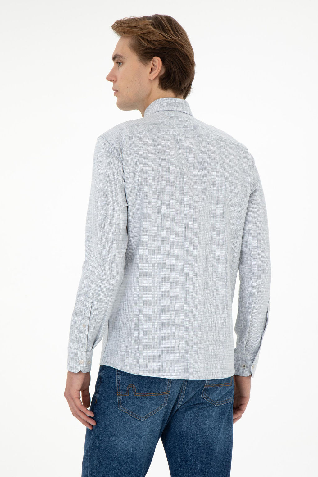 Мужская рубашка с длинным рукавом Stone Неожиданная скидка в корзине - U.s. polo assn фото 5