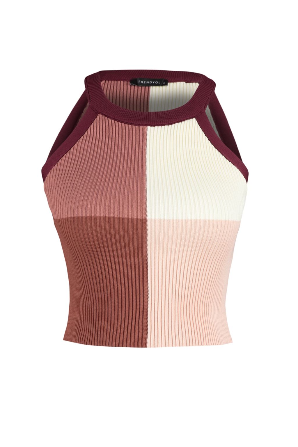 Murdum Crop Renk Bloklu Bluz TWOSS22BZ0402