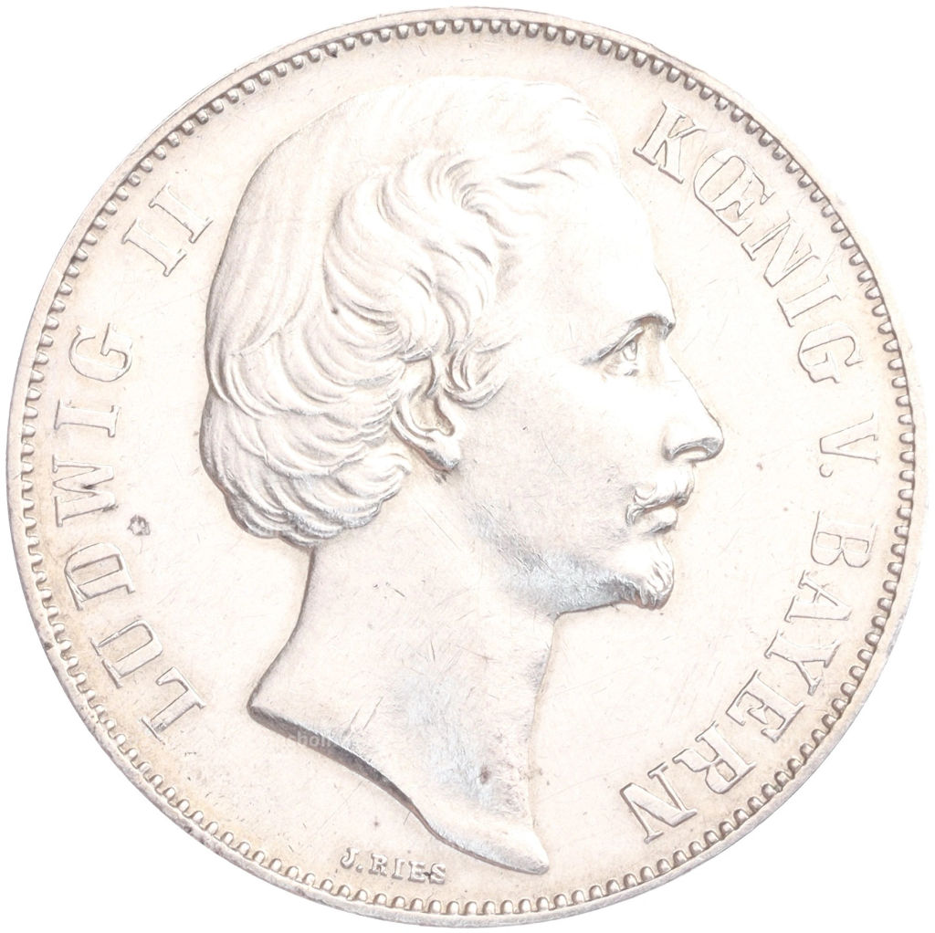 Монета 1 союзный талер 1871 года Бавария Победа во Франко-Прусской войне