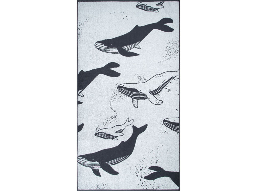 Полотенце махровое 6с102.413ж1 Киты(антрацит) 81х160см