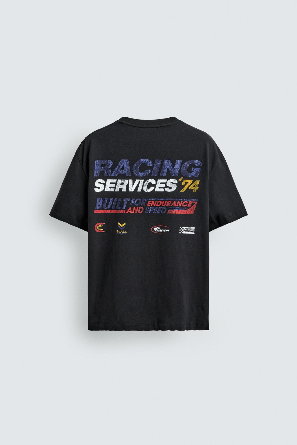 CAMISETA LAVADA GR?FICOS / Negro - Zara фото 8