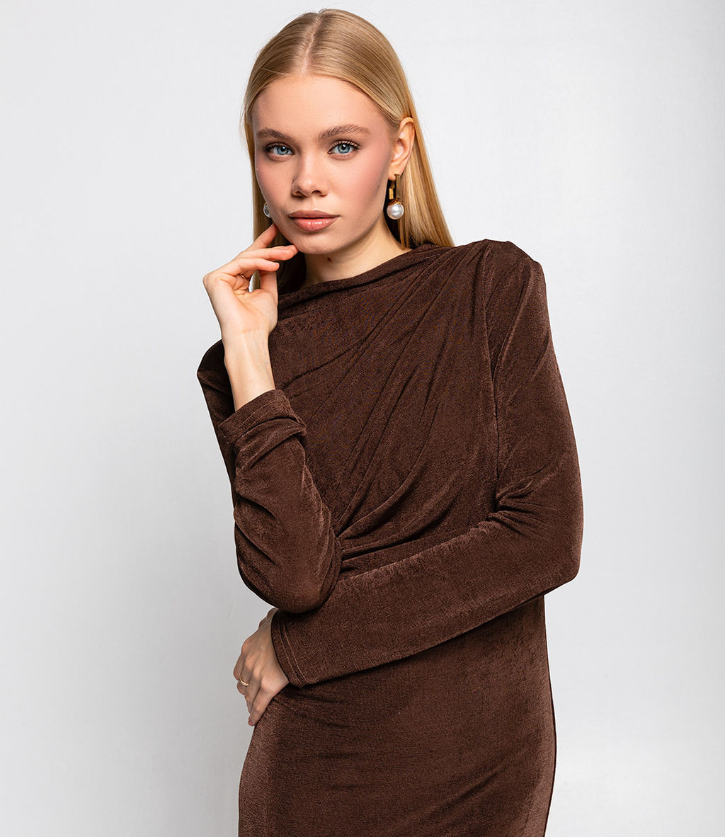Платье #КТ1074, шоколадный - Dommod фото 6